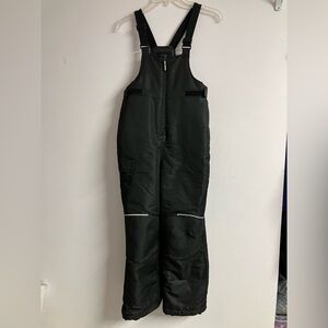 Swiss Tech Kid’s Winter/Cold Weather Bib Overalls, Large (10-12), Black